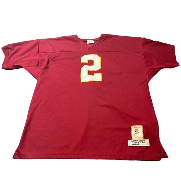 Gridiron Greats Other - Gridiron Greats Football Jersey Mens 60 Deion Sanders Florida State 1985-86